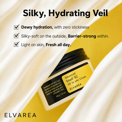ELVAREA Snail 92 Moisturizing Cream | Brightening & Repair Formula
