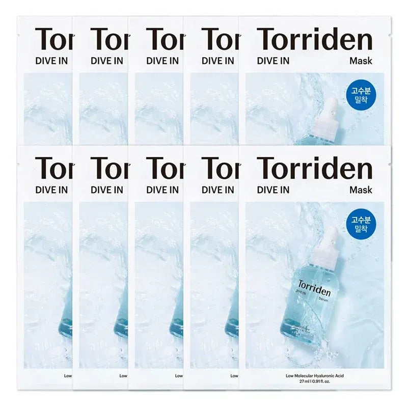 TORRIDEN – DIVE-IN Low Molecular Hyaluronic Acid Mask Pack – 27 ml x 10 Masks