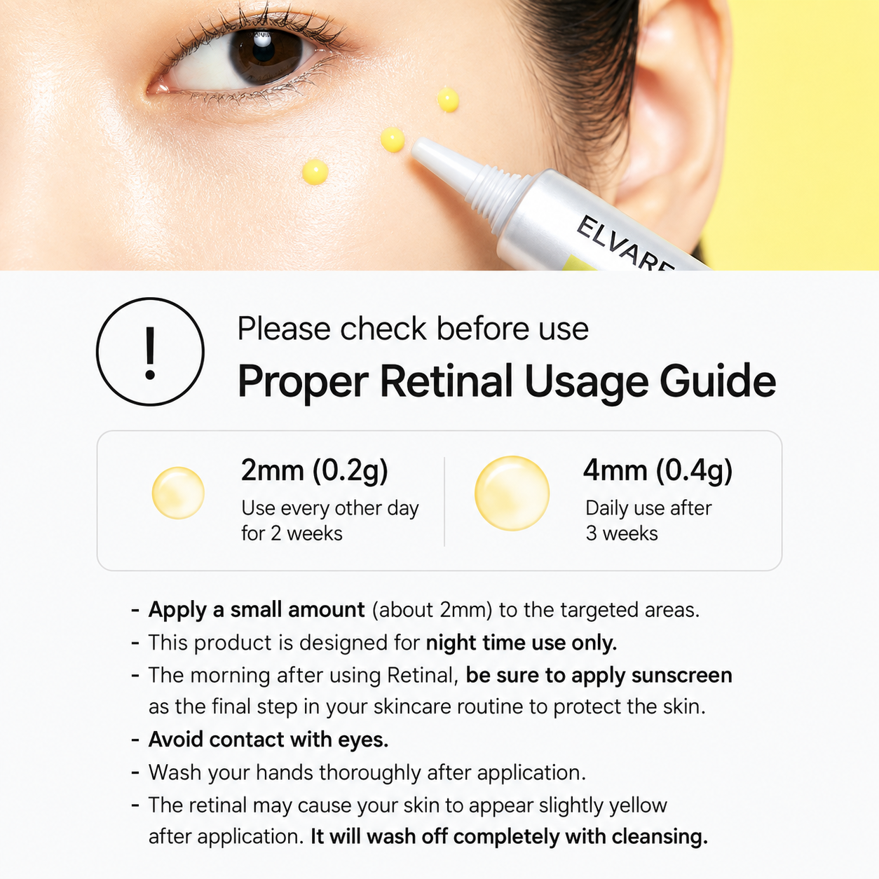 ELVAREA Retinal Shot Wrinkle Repair Cream