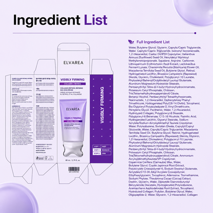 ELVAREA Retinol Collagen Gua Sha Firming Cream