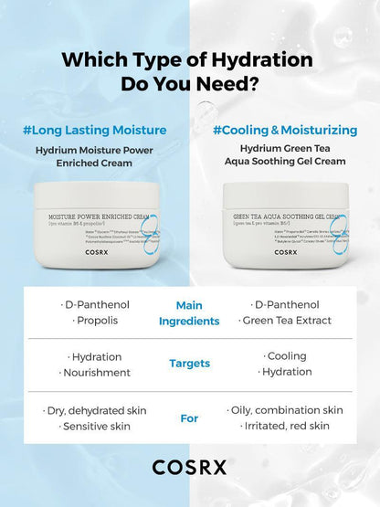 COSRX - Hydrium Green Tea Aqua Soothing Gel Cream 50 ml