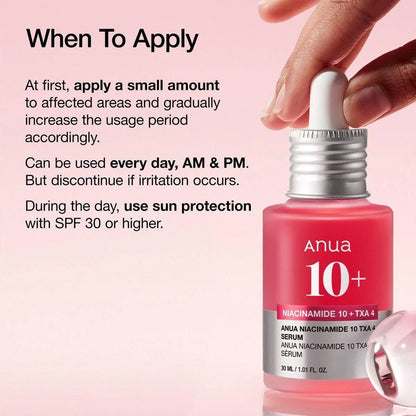 ANUA Niacinamide 10% + TXA 4% Dark Spot Removing Serum - 30ml