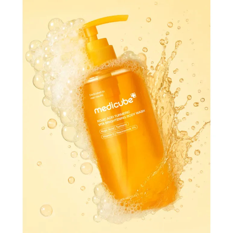 MEDICUBE - KOJIC ACID TURMERIC VITA BRIGHTENING BODY WASH 400ml