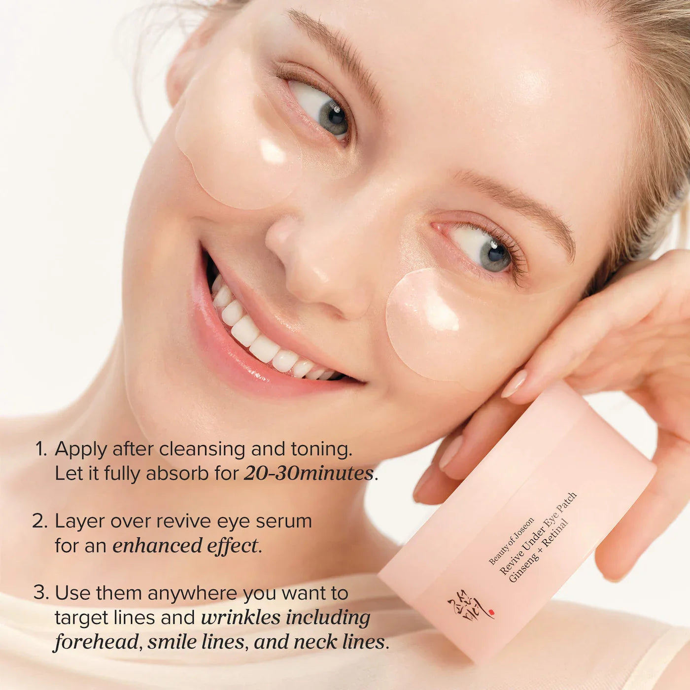 Beauty of Joseon - Revive Under Eye Patch: Ginseng + Retinal 93g, 60 Pcs